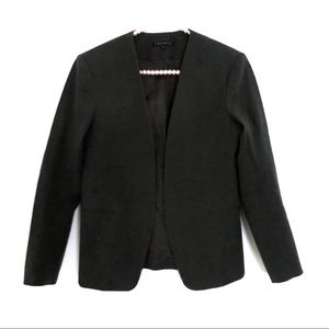 {THEORY} “Lanai” Open Blazer Olive Green 8